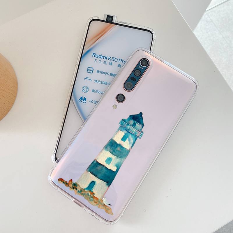 YNDFCNB Lighthouse Print Bird Seagull Phone Case For Redmi Note 5 7 8 9 10 A K20 Pro Max Lite for Xiaomi 10pro 10T