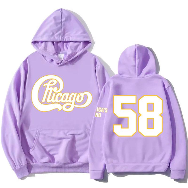 Chicago Americká Kapela Grafické Mikiny s Kapucí Dlouhý Rukáv Módní Mikiny s Kapucí Dámské Pánské Oblečení Streetwear Sudaderas Potisk Topů