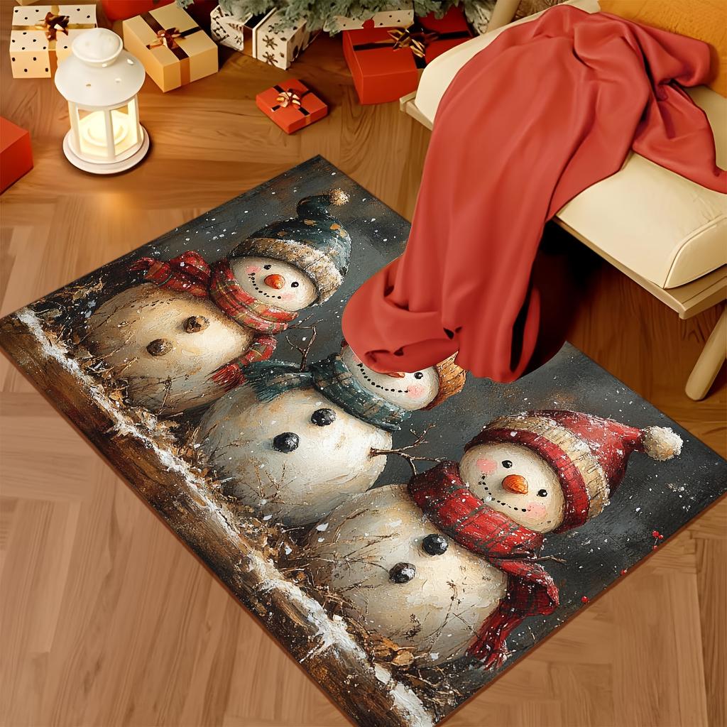 Vánoční sněhulák Dekorační koberec Vstupní rohožka Vstup Vítejte Omyvatelná rohožka Pro vstupní prostor Koupelnu Kuchyň Domácí dekorace Podlahová rohož