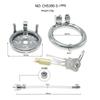 New Stainless Steel Chastity Lock Flat Plate S Hollow with Fine 5mm Catheter Chastity Device Penis Cage Sex Tool