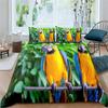 Roztomilá sada ložního prádla s papoušky 200x200 Zimní sady povlaků na přikrývku Twin Full Queen King Ložnicová sada 100% bambusové vlákno Housse De Couette