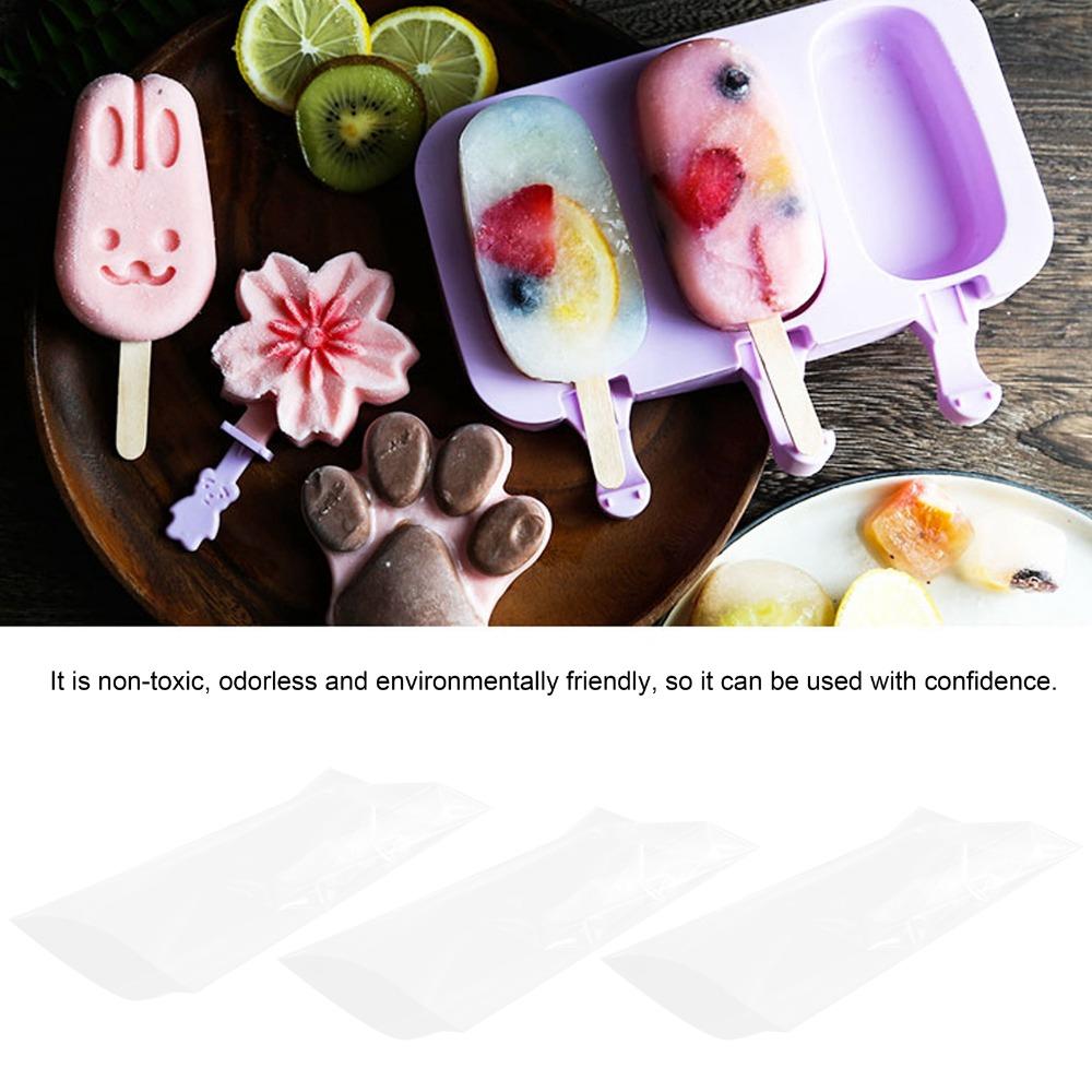 100 Pcs Set Transparent Ice Cream Bags Multi Size Rice Crispy Treat Bags  Candy Packaging Supplies