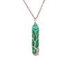 Ancient Red Copper Wound Tree Of Life Natural Crystal Hexagonal Prism Necklace Fortune Tree Necklace N