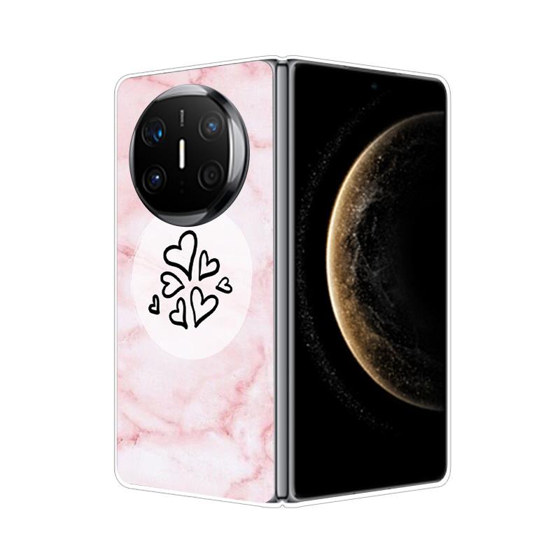 

Clear Hard PC Phone Case For Honor Magic V3 Vs3 V2 VS2 Folding Transparent Flower Pattern Cover For Huawei Mate X6 X5 X3 X2 Capa Huawei Mate X2