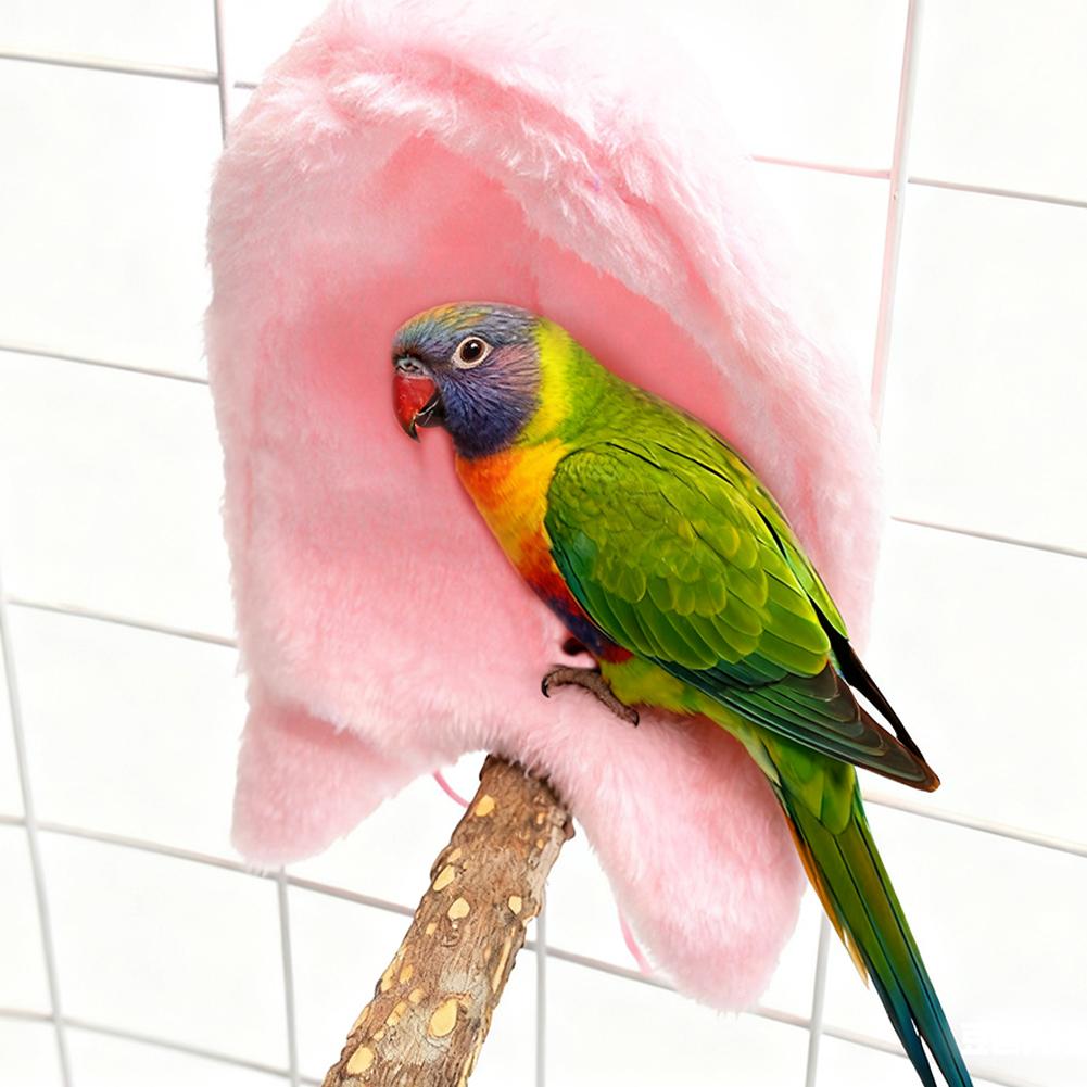 S/M/L Plush Parrot Windproof Hanging Nest Winter Warm Bird Blanket Cozy Bird Snuggle Hut