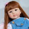 23’’ Baby Girl Cuddle for Doll Reborn Simulation Toy Lovely Heavy Weight Lifelike Toy with Rooted Hair Newborn Birthday