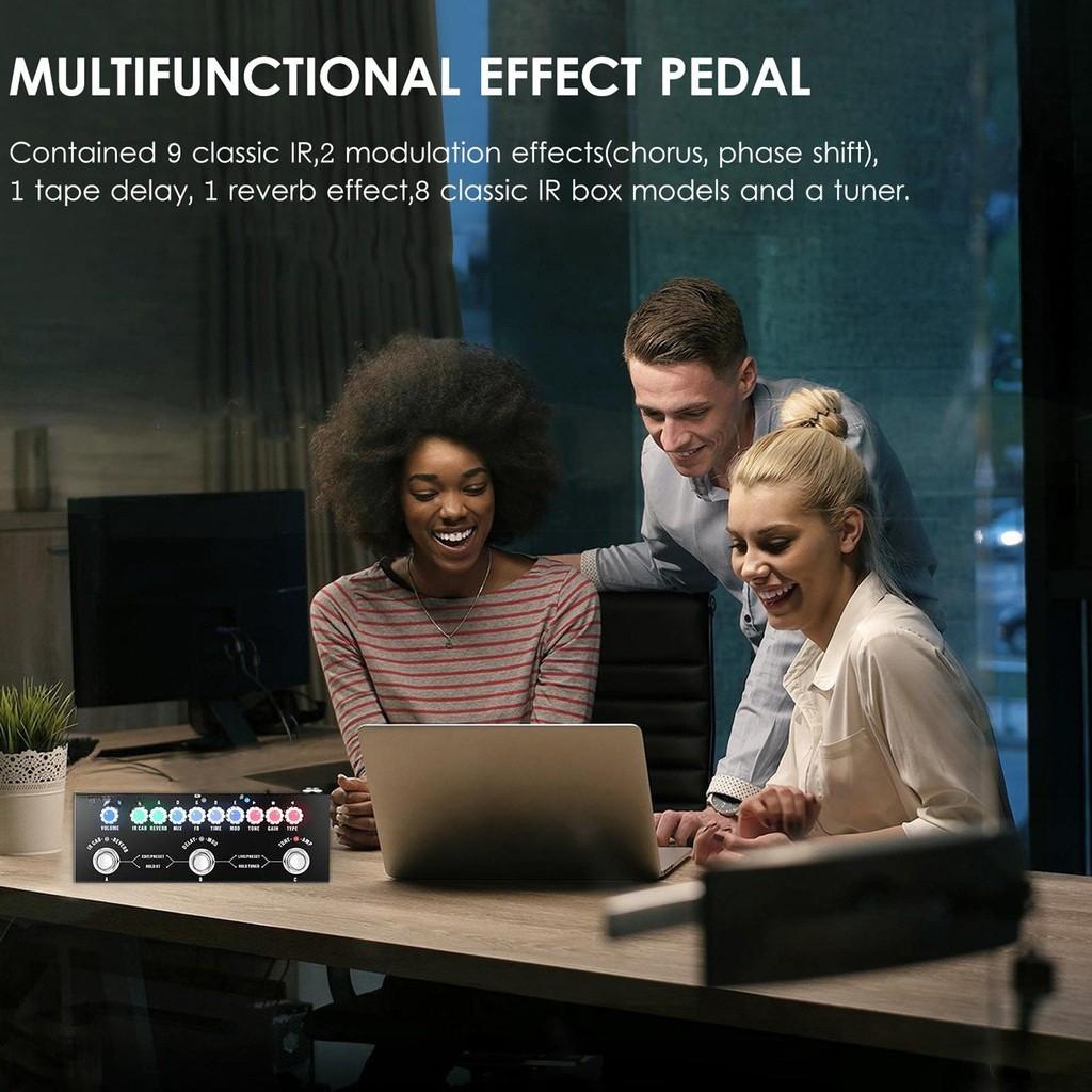 Přenosný multifunkční elektrická kytara Kombinovaný efektový pedál Bezdrátové přehrávání hudby Kytarový efektový pedál Hudební nástroje