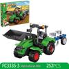 City Farm Tractor & Harvester Model: Educational Building Blocks Toy for Boys