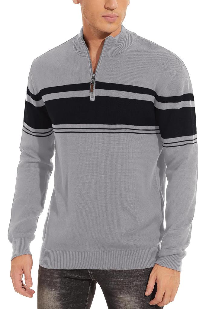 Golf Knit Cold Thick Large Stand Half Light L [TACVASEN] Herrenbekleidung, Herbst/Winter Pullover, Schutz, Unterwäsche, Größe, Stilvoll, Kragen, Reißverschluss, Weich,