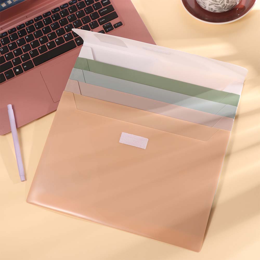 5 Layers Portable Documents Bag Large Capacity Plastic File Organizer Book