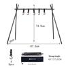 Mountain Fun Outdoor Folding Tripod Rack: Pot, Lamp & Storage Holder
