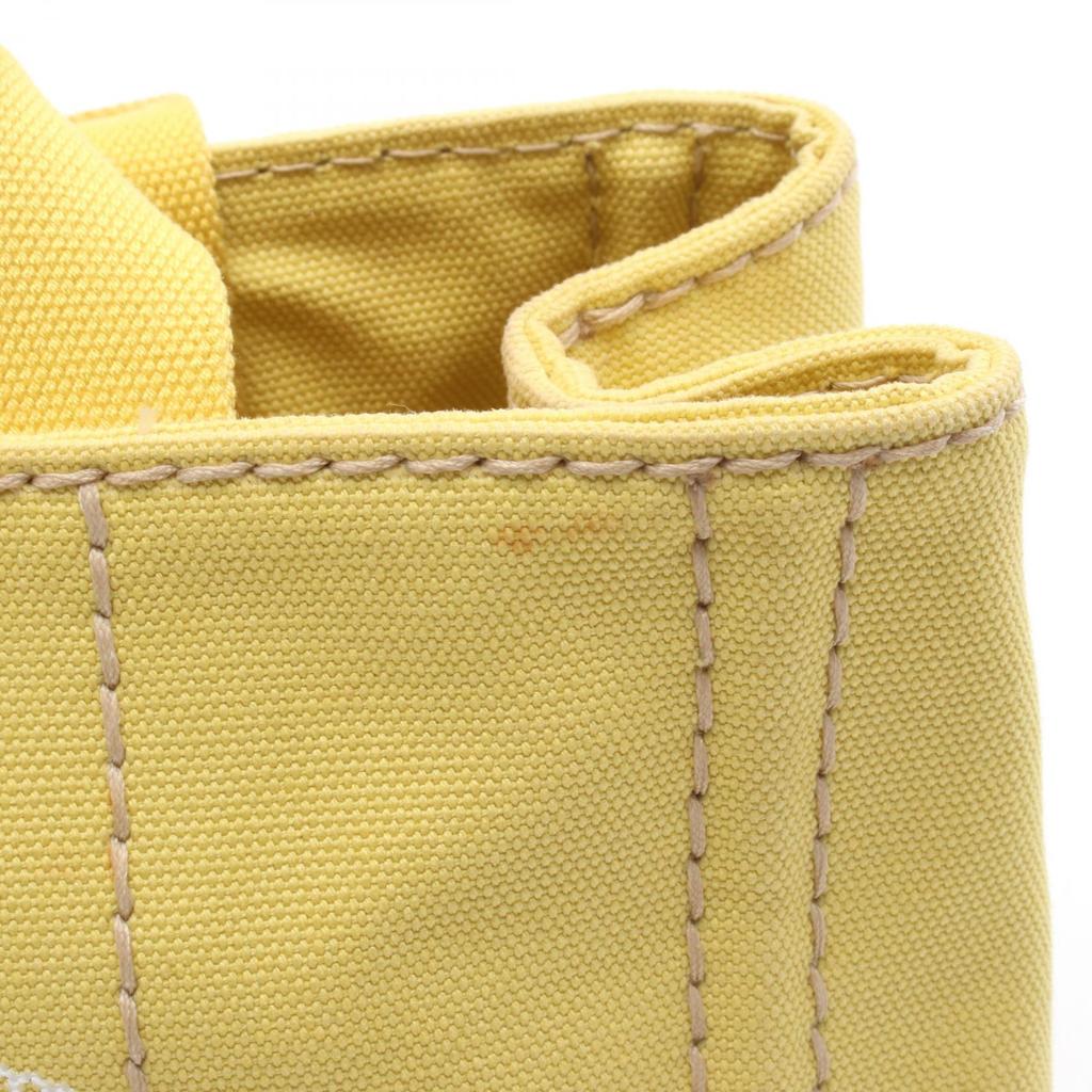 Used PRADA CANAPA Canapa Mini Tote Bag BN2439 Canvas Yellow Used Women
