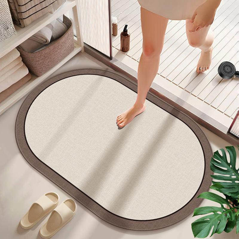 Water-absorbing and Non-slip Bathroom Floor Mat, Diatom Mud Floor Mat At the Door of the Bathroom, Kitchen Entry