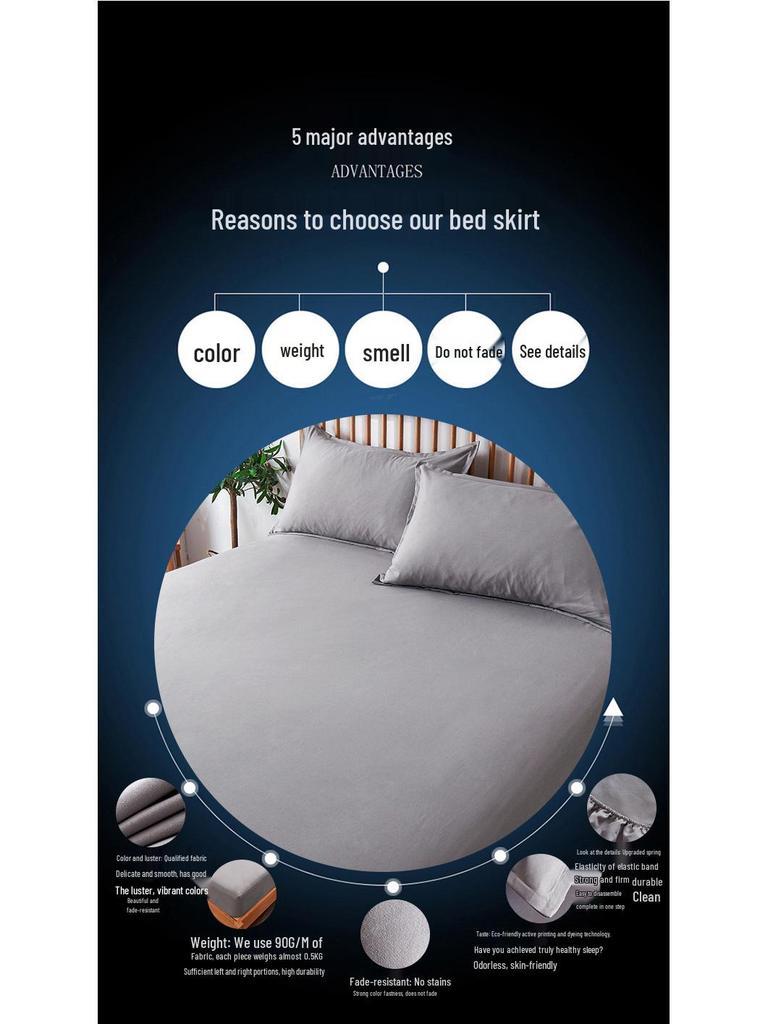 Brushed Cotton Non-slip Fitted Sheet and Mattress Cover for Hotel & Guesthouse Beds