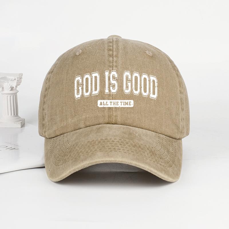 MLFO God is Good Washed Baseball Cap SpringSummer Baseball Cap Unisex Fishing Hat Sun Hat Holiday Gift