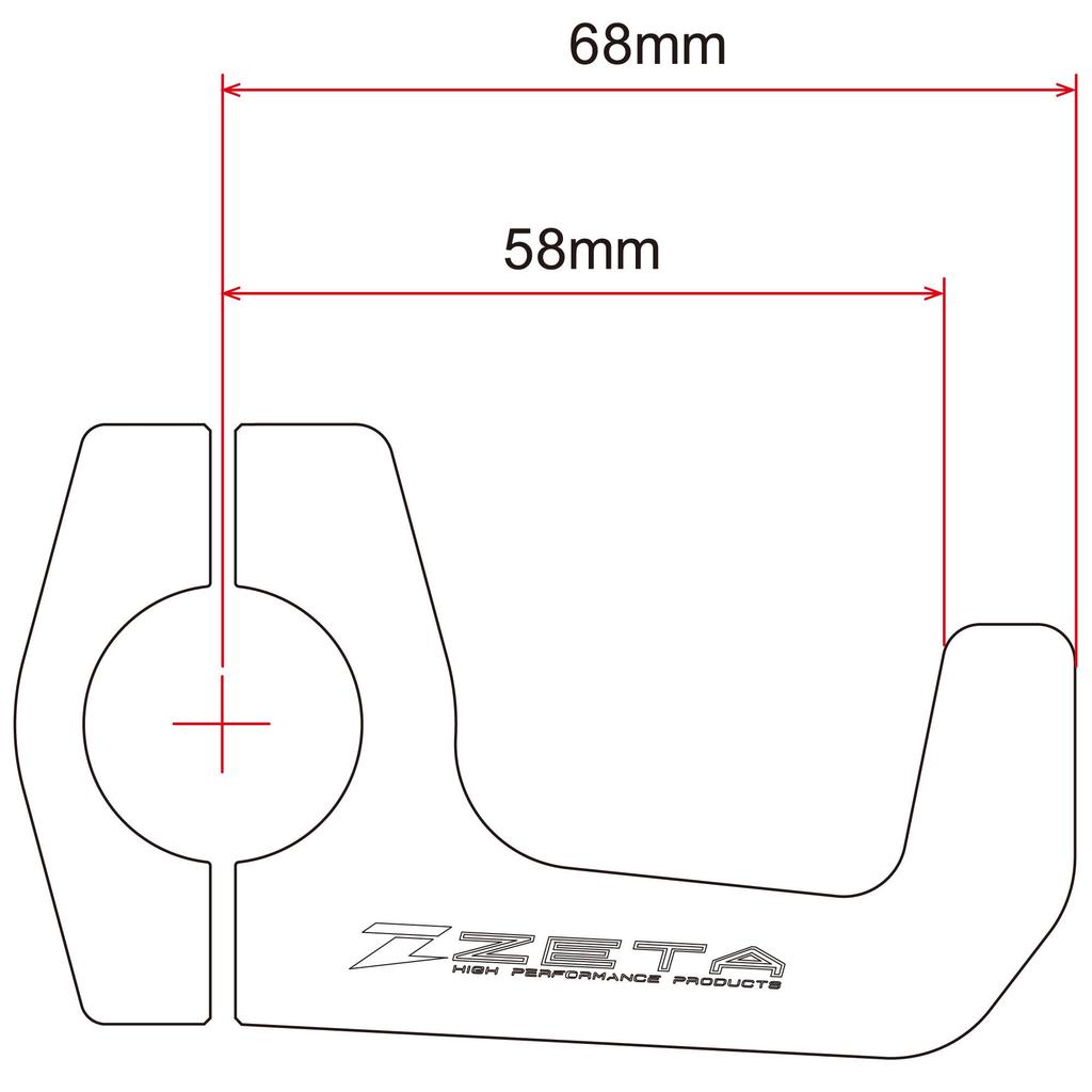 ZETA RACING Type Armor Handguards Bend XC Kit for Large Diameter Compatible Handlebar Inner Diameter Aluminum Door Knob Dirtfreak F5350 Part U-Clamp
