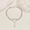 1 Fashionable Women's Ankle Chain, Exquisite Heart-shaped Pattern Ankle Chain, Suitable for Daily Wear and Holiday Gift Giving