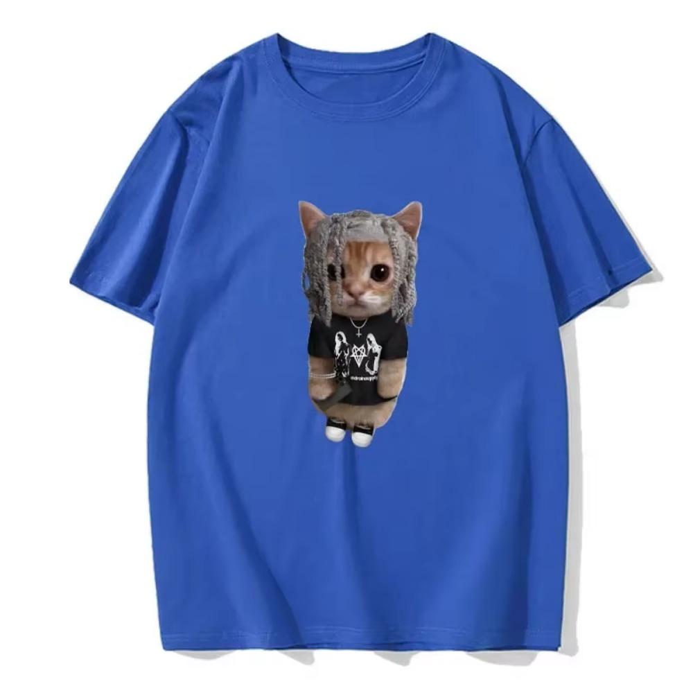 Tricou Casual Amuzant cu Imprimeu 3D Pisică pentru Bărbați și Femei, Tricouri de Vară Harajuku, Haine la Modă pentru Fete și Băieți