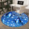 Butterflies And Sunflowers round carpet Chair cushion Round Entryway Rug, Soft Round Rugs for Living Room, Bedroom, Circle Carpet decor gifts