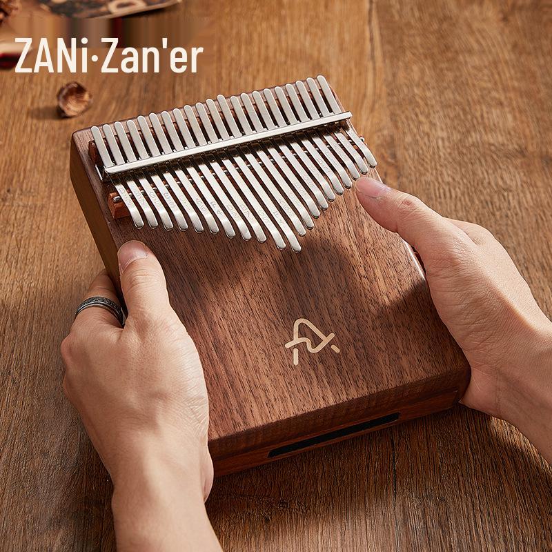 **Flagship 21-Key Kalimba Thumb Piano - Black Walnut Veneer**