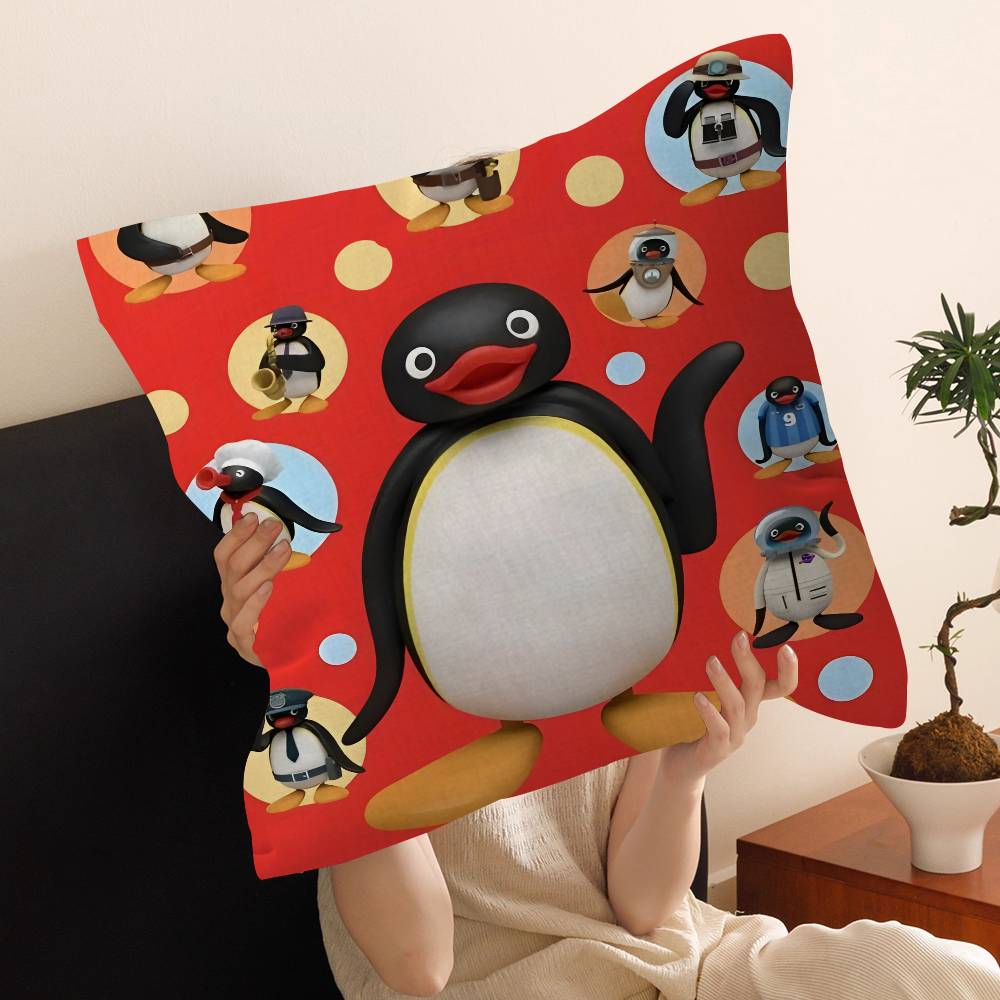 Cartoon Cute Pingu Penguin Anime Pillow Cover Design cushion Cover decor Holiday Decorati