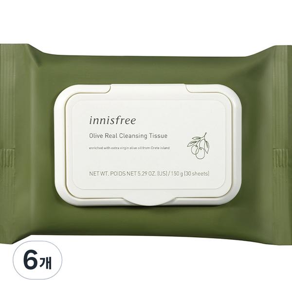 

Innisfree Olive Real Cleansing Tissue, 30 листов, 6 известных корейских косметических средств, популярные продукты