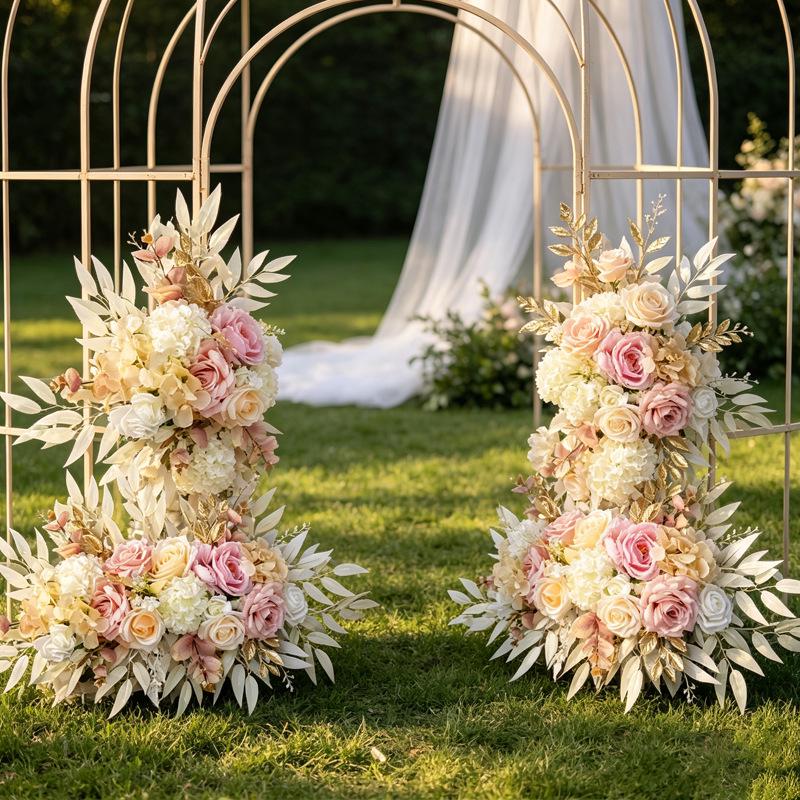 Cross-Border Artificial Rose Flower Arch Decoration for Weddings and Proposals