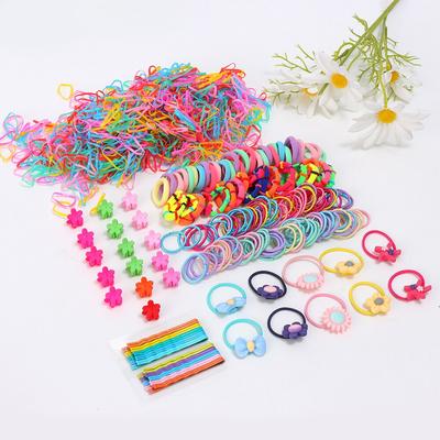 1100PCS Girls Hair Attachments Kit Children Styling Engage With Set Bands Clips Ties DIY Hairstyle Doll Plaything Present