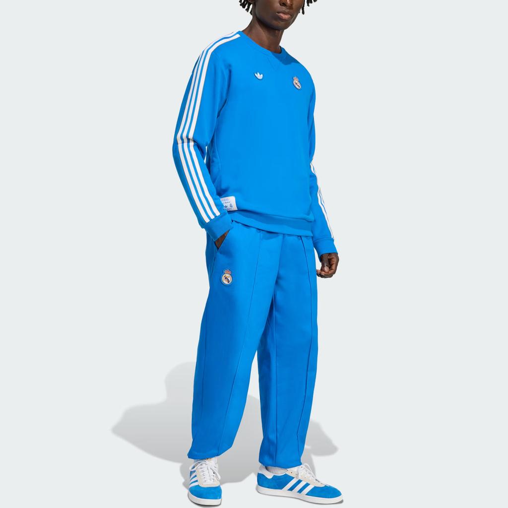 adidas Originals Ss25 Gestreifter Rundhals-Pullover Langarm-Sweatshirt Herren sweatshirt JN3066