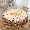 Hello Autumn Theme Tablecloth, Plaid + Autumn Printing Waterproof And Oil-Proof Leave-In Dining Table Coffee Table Decorative Cloth