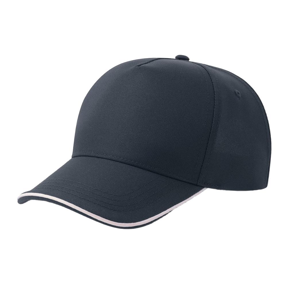 Atlantis Headwear Unisex Adult Recy Five Piping 5 Panel Recycled Structured Baseball Cap
