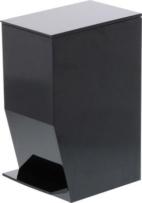 Yamazaki Jitsugyo סוג פדל פח שירותים שחור W12 x D19 x פח אשפה מגדל פח שירותים קופסה סניטרית 3386 בערך. גובה 27.5 ס"מ