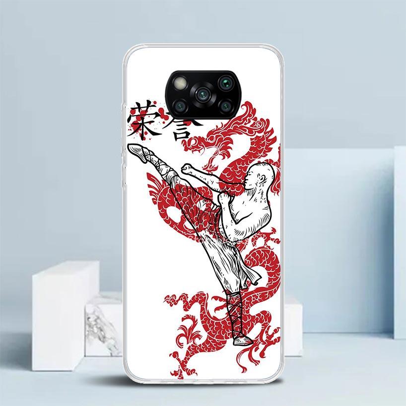 Kungfu Taekwondo Phone Case For Xiaomi Poco F7 Ultra X5 X6 X7 Pro M7 Redmi 15C 15 13C 13 12C 12 10C 10 10A 9 9C 9A 9T Cover Poco Redmi 13