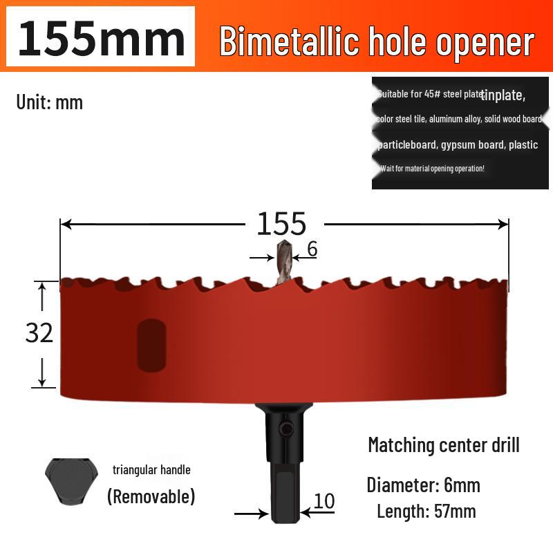 Bimetal Multifunctional Hole Saw for Wood, Gypsum, Metal & Plastic