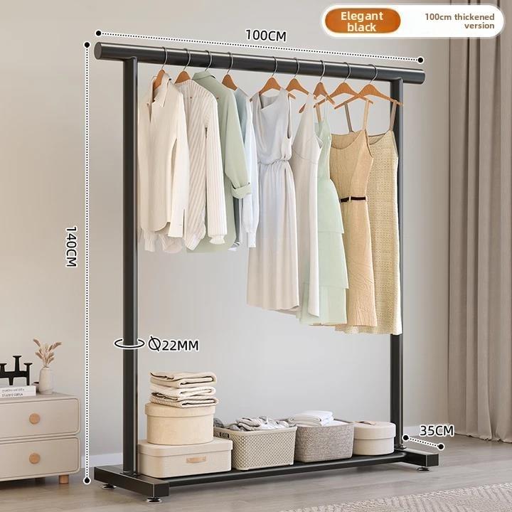 Simple Coat Rack, Movable Clothes Drying Rack, Freestanding Indoor Room Hanging Rack, Household Bedroom Clothes Storage Rack