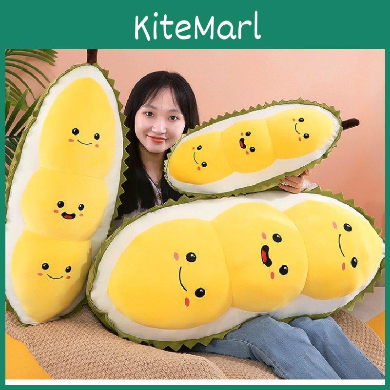 Adorable Plush Durian Bean Pillow Soft Stuffed Toy For Girls Decorative Home Accent