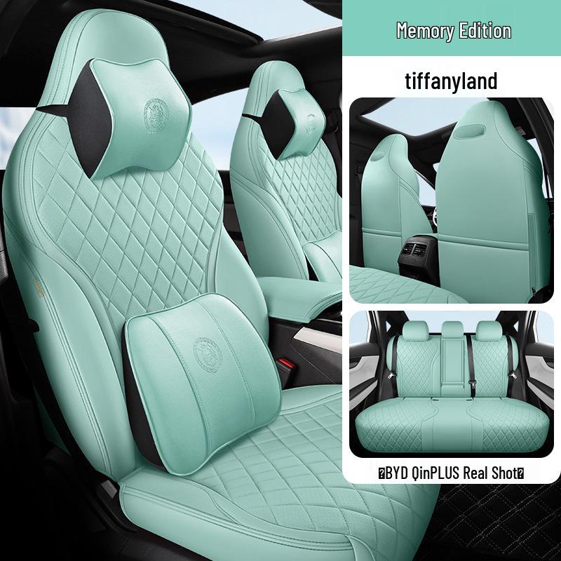 BYD Qin PLUS Sedan Leather Seat Cover: 5-Seat, All-Season, Full Coverage