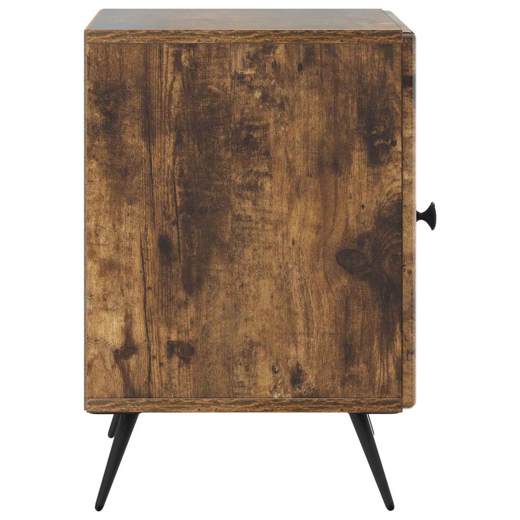 Nightstand Smoked Oak 43 x 34.5 x 50 cm Engineered Wood