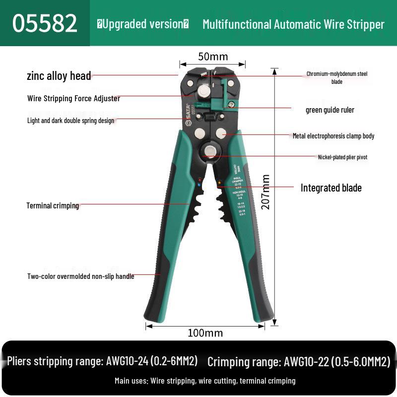 SATA Electrician s Automatic Multifunctional Wire Stripper and Crimper