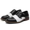 Fashion British Style Pointed Men Dress Shoes Big Size 38-48 Casual Business Men's Leather Shoes Brown Buckle Monk Shoes Man Party Shoes