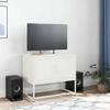 VidaXL TV Stand White 68.5x39x60.5 Cm Steel, TV Stand, TV Sideboard, Multimedia Unit, TV Bench, Hi-fi Cabinet, Center of 846475