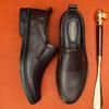 New Men's Casual Shoes, Comfortable and Breathable Loafers, Anti-slip and Wear-resistant Handcrafted Leather Shoes for Banquets