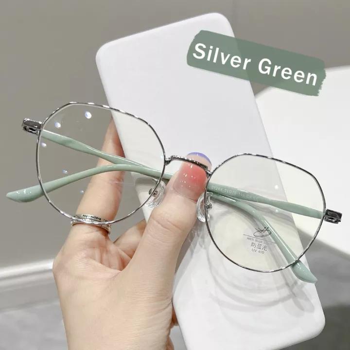 

Women Myopia Glasses Fashion Metal Frame Blue Light Blocking Optical Nearsighted Eyewear -1.0 To -4.0 -3.5