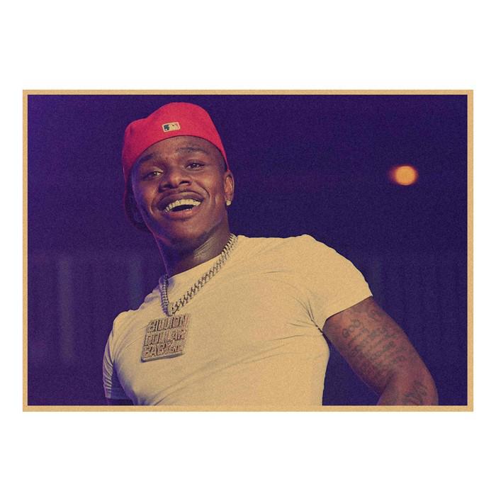 DaBaby Rap Hip Hop Kraft Paper Poster for Cafe or Bar Decor