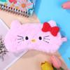 Cute Cartoon Sleeping Eye Mask For Travel Eyeshade Night Breathable Blindfold Slaapmasker Girl'S Heart Plush Kids Gift