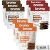Bruno Crispy Brownie 3-Flavor Assortment Set (Thai Tea Brownie 60g, Mocha Brownie 60g, Chocolate Brownie 60g) - 3 Bags of Each Flavor, Total 9 Bags. G