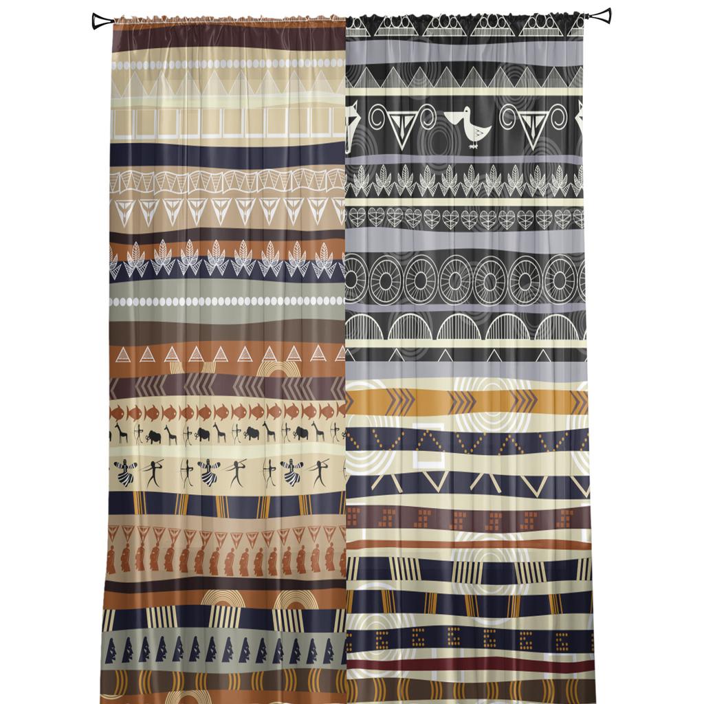 Afrika Indischer Elefant Fenstervorhänge Wohnzimmer Tüllvorhänge Küche Dekor Kinderzimmer Vorhang Fensterbehandlung