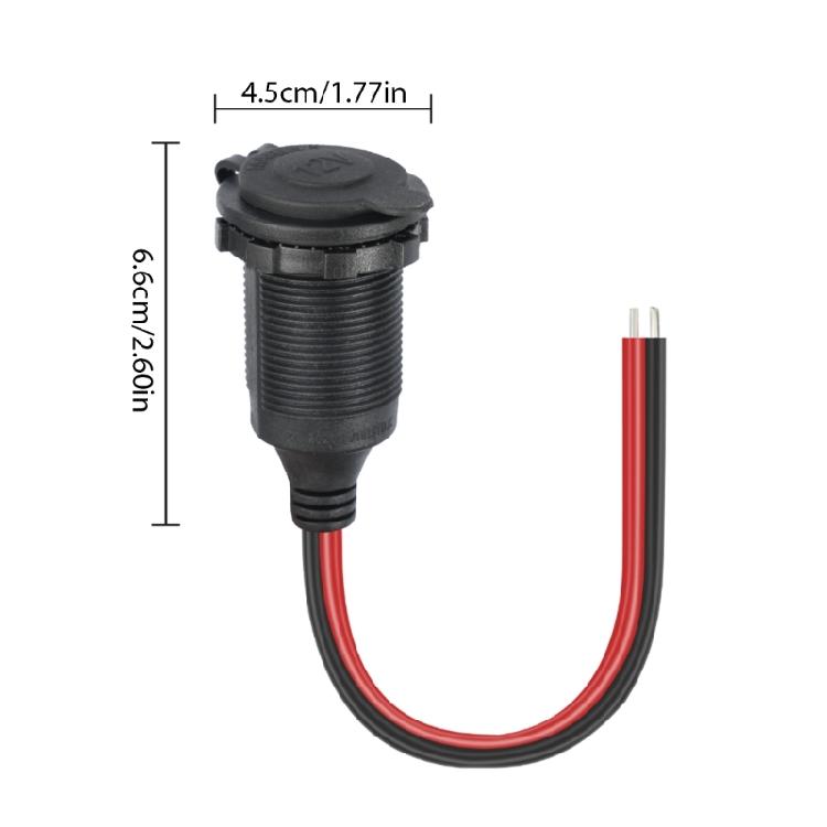 12V/24V Car Cigarettes Lighters Power Adapters Charger Cable Female Socket Plugs