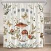 Autumn Mushroom Shower Curtains Cartoon Animals Squirrel Deer Pumpkin Sunflower Plants Bath Curtain For Bathroom Decor Polyester