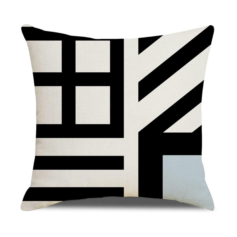 Modern Simple Nordic Ins Style Linen Pillow Case Sofa Pillow Case Home Supplies Contrast Color Pillow Case